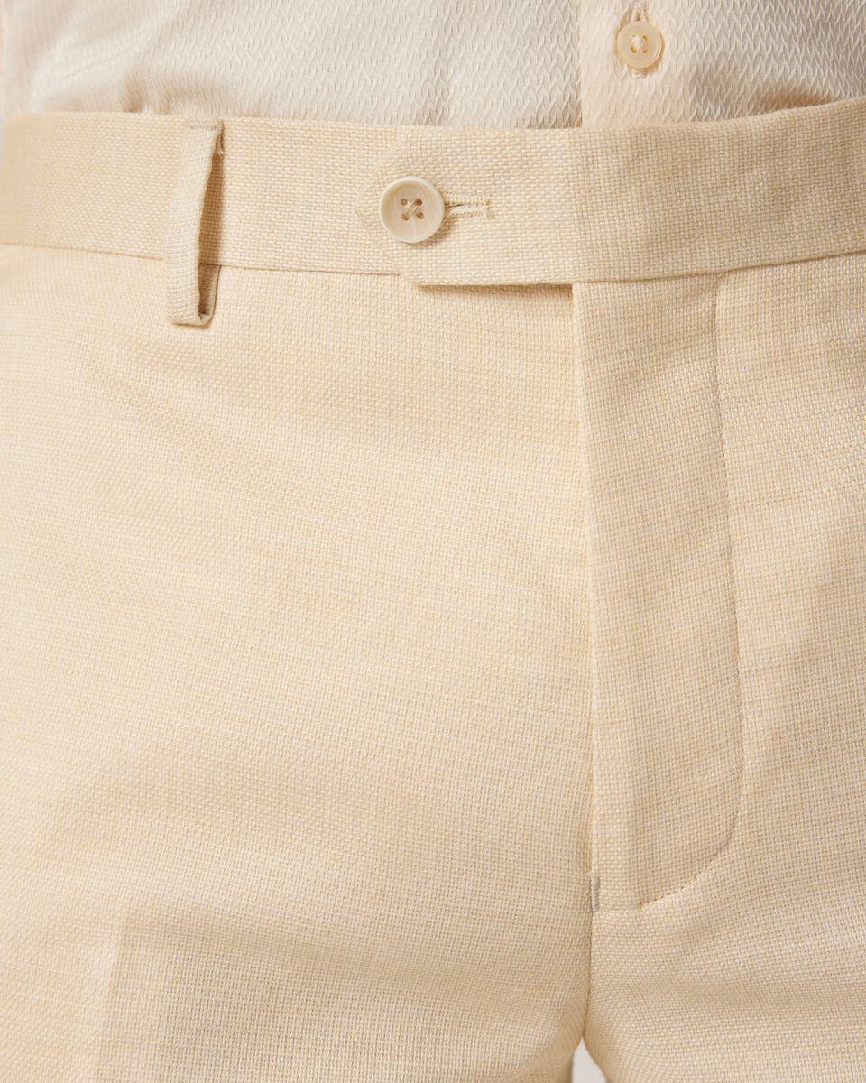 Slim Stretch Textured Tailored Pant, Lemon, hi-res